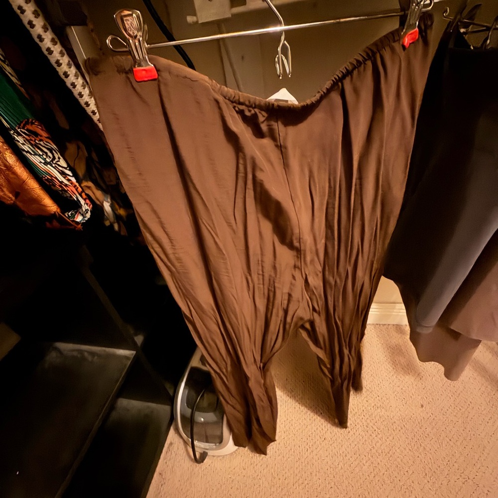Brown linen like Pants